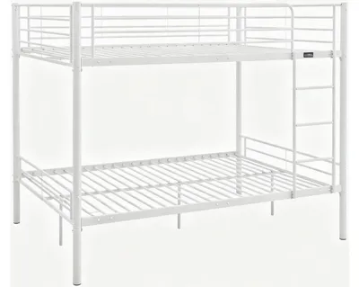 Produktbild von Doppelstockbett mit Bettkasten "Adam" - 140 x 190 cm - Weiß