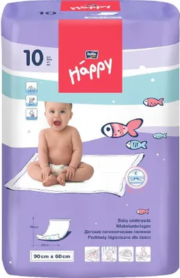Produktbild von Bella Baby Happy Wickelunterlage 60 x 90 cm 10 Stück