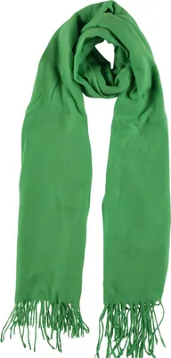 Produktbild von XXL Schal Damen Schultertuch Halstuch Stricktuch mit Fransen Grün