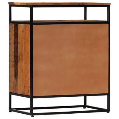 Image de vidaXL Armoire d'appoint 60x35x76 cm Vieux bois massif et acier