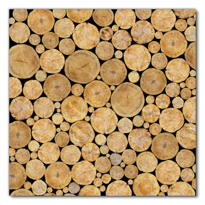 Produktbild von Wallario selbstklebende Möbelfolie/ Tischdecke für Innen und Außen, Größe: 50 x 50 cm - Holzstapel rund