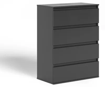 Image de Commode Vicco Claus Anthracite 74x99.6cm avec 4 tiroirs, Model 54745