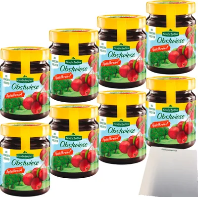 Produktbild von Grafschafter Obstwiese Apfelkraut fruchtig-frischer Brotaufstrich VPE (8x320g Glas) + usy Block