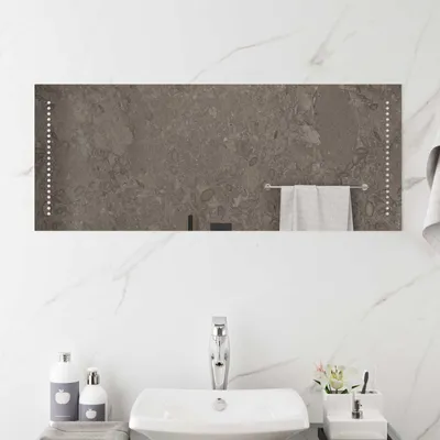 Obrázek produktu pro LED zrcadlo do koupelny, průhledné, rozměry 100 x 40 cm, tvrzené sklo