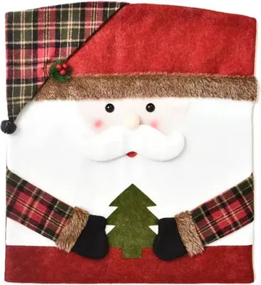 Produktbild von Weihnachts-Stuhlbezug, Cartoon-Weihnachtsmann/Schneemann/Rentier-Stuhlbezug, Urlaubs-Hocker-Sitzbezug für Esszimmer-Dekoration