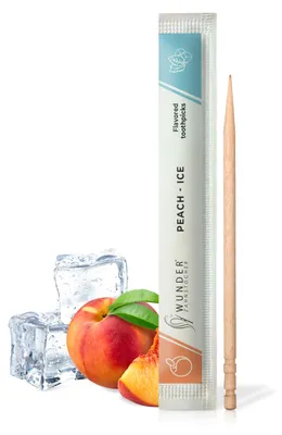 Produktbild von Wunder Zahnstocher -Zahnstocher mit Geschmack 200er Set Pfirsich/Ice Einzeln Verpackt