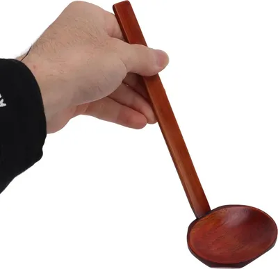 Produktbild von Holzlöffel - Japanische Schildkrötenlöffel - Langer Stiel - Holzramen Suppenlöffel - Küchenkochgeschirr - Set von 5