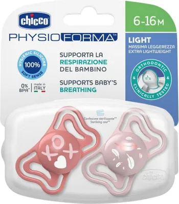 Produktbild von Chicco PhysioForma Light Silikon Schnuller Rose 6-16m