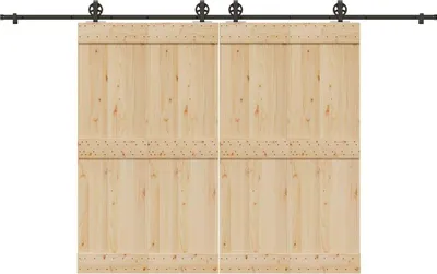 Image de vidaXL Kit de ferrures pour portes coulissantes 366 cm acier noir