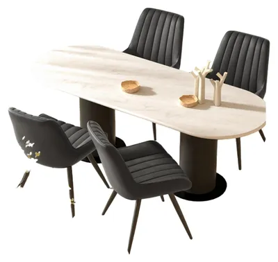 Image de Chaise de salle à manger - Chaise - Chaise coquille - Chaise de cuisine - Chaise design - Lot de 4 - Mousse à mémoire de forme ergonomique