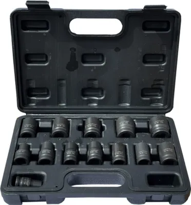 Produktbild von 13-tlg. Schlagschrauber Kraftnuss Steckschlüssel Satz 1/2" Stecknuss 10-24 mm