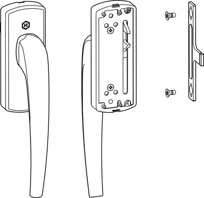 Produktbild von HAUTAU ATRIUM HKS Drehgriff 202 AG, mit Aufsatzgetriebe, rechts, silber eloxiert