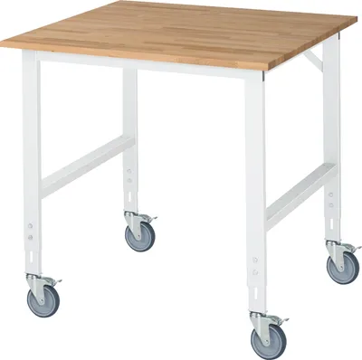 Produktbild von Rau Fahrbarer Arbeitstisch Tom (4 LR), B1000xT1000xH910-1230mm, B-Platte-25mm