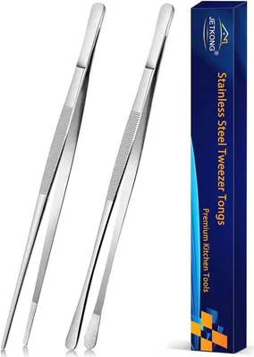Obrázek produktu pro Kvalitní kleště z nerezové oceli, délka 30 cm, vhodné pro grilování a vaření