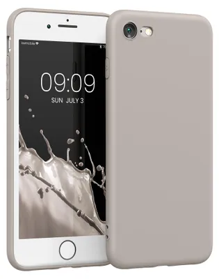 Produktbild von kwmobile Handyhülle für Apple iPhone SE (2022) / SE (2020) / 8 / 7 Hülle - weiches Handy Silikon Case - Schutzhülle Cover - Creme matt