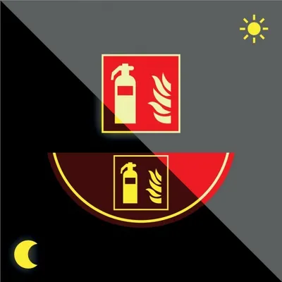 Produktbild von PERMALIGHT power langnachleuchtend Brandschutzzeichen & Bodenmarkierung Feuer...