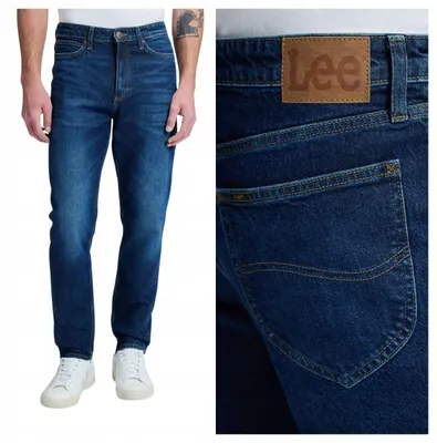 Produktbild von Lee | Herren Jeans Austin Midnight Blue Slim Fit Blau Baumwolle Stretch W34 L32 Denim Hose 5-Pocket klassisch bequem Freizeit Alltag Casual Jeanshose