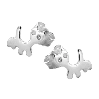 Produktbild von Ohrstecker Ohrring 6x65mm Katze glänzend Silber 925 silber 6x6,5mm