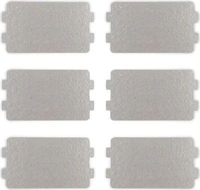 Obrázek produktu pro Univerzální slídový talíř do mikrovlnné trouby 6,4x11,7 cm, sada 6 kusů, náhradní kryt vlnovodu