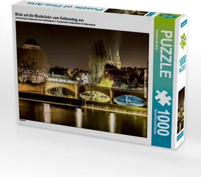 Produktbild von Calvendo Blick auf die Maxbrücke vom Kettensteg aus 1000 Teile Puzzle quer 640x480mm, Bininda Andreas; 7434870
