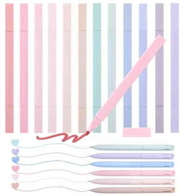 Productafbeelding van Set van 18 Textmarkers en Fineliners, 12 Pastelmarkers en 6 Fineliners