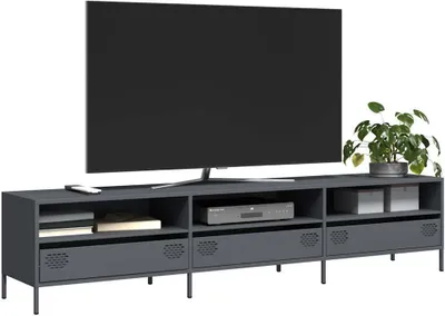 Produktbild von "2026 Promotion" TV-Schrank - TV-Lowboard - Anthrazit 202x39x43,5 cm Kaltgewalzter Stahl - TV-Regal CC30963