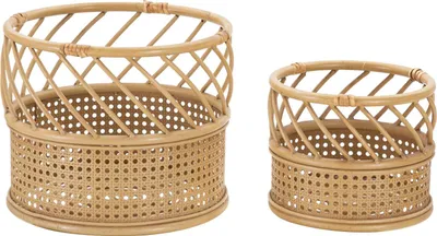 Obrázok produktu pre Mauro Ferretti stojan na kvety Panama sada 2 Ø 30x25-22x18 cm hnedý