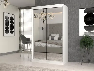 Obrázek produktu pro Moderní skříň IGA s posuvnými dveřmi a zrcadlem