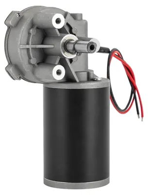 Obrázek produktu pro 24V DC převodový motor – hypoidní převodovka – 80 W, 220 ot./min, vysoký točivý moment, PWM regulace otáček, samosvorný, nosnost 70 kg