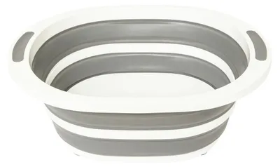Produktbild von Zusammenklappbare Spulschussel - Kunststoff - 8L - 40 x 30 x 14 cm - grau - Eimer