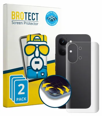 Produktbild von 2x BROTECT Fullscreen Schutzfolie für Xiaomi Poco X8 Pro Max (Rückseite) Displayschutz Folie Fullcover Klar Transparent