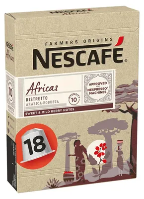 Zdjęcie produktu dla Nescafe Farmers Origins Africas Ristretto Coffee 18 Kapseln 93g