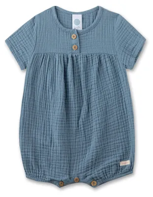 Produktbild von Sanetta Baby-Strampler kurz blau aus Musselin 44