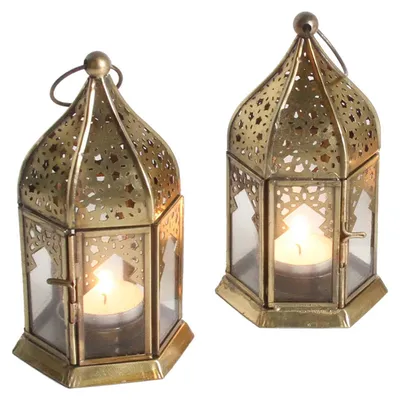 Produktbild von Orientalische Glas-Windlichter Nael Transparent 2er Set