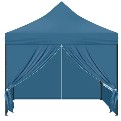 Produktbild von Gartenpavillon – 3x3 Meter – Partyzelt – Verstellbare Höhe – Gazebo – Mit 4 abnehmbaren Seitenteilen – Mit Fenstern