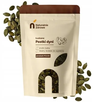 Produktbild von Kürbiskerne geschält 500 g Naturbelassen Dunkle Kerne Snack Backen Salat Topping