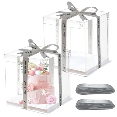 Immagine prodotto di Set di 2 scatole trasparenti per torte