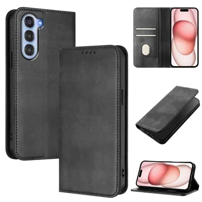 Obrázek produktu pro Pouzdro pro ZTE Nubia S, vintage kožené pouzdro s RFID ochranou, přihrádkami na karty, stojánkem Černý