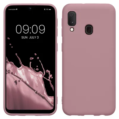 Produktbild von kwmobile Handyhülle für Samsung Galaxy A20e Hülle - TPU Case - Kabelloses Laden - Schutzhülle Cover in Altrosa matt