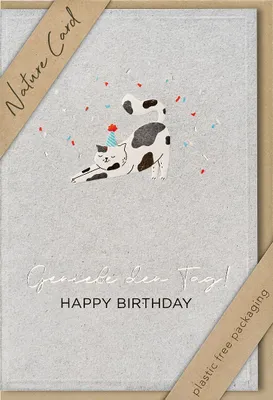Produktbild von Nature Card Geburtstagskarte, Ökopapier, Giraffenmotiv, mit Briefumschlag
