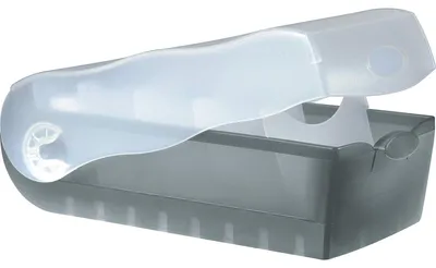 Produktbild von HAN Karteibox CROCO DIN A8 quer, Kunststoff, Grau, 500 Karten, 97 mm, 191 mm, 67 mm