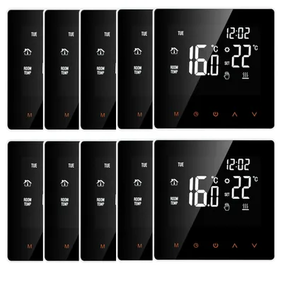 Obrázek produktu pro 10X Smart pokojový termostat elektrický termostat podlahového vytápění digitální regulátor teploty LCD displej dotykový týden programovatelný pro domácnost školu kancelář hotel, 16A