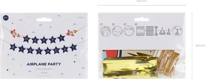 Produktbild von PartyDeco GRL108, Girlande, Papier, Mehrfarbig, Abbildung, Geburtstag, Universal