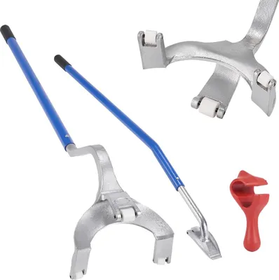 Immagine prodotto di Strumento per smontare e montare pneumatici, 571-622 mm Strumento manuale in acciaio per smontare e montare pneumatici, con fermagomma extra, smontagomma per camion tubeless, 3 pezzi di strumenti per cambiare pneumatici, arancione