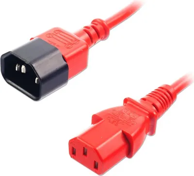 Produktbild von LINDY IEC-Netzverlängerung C14 - C13 rot 0.5m