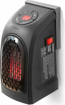 Produktbild von InnovaGoods - Mini Heatpod Portable Heater 400W, niedriger Stromverbrauch, LED-Anzeige, 2 Geschwindigkeiten, Timer bis zu 12h, einstellbarer Thermostat 15-32 ºC, Schwarz, ABS