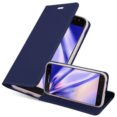 Image de Cadorabo Housse pour Samsung Galaxy J5 2017 Housse de protection en bleu Cover Etui Book Case Booklet