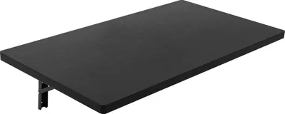 Zdjęcie produktu dla Stół warsztatowy i regał do przechowywania – montowany na ścianie, składany – 81×46 cm – nośność 249 kg – jeden poziom – drewno i stal – czarny