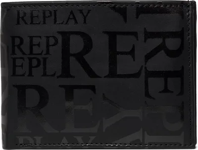 Produktbild von REPLAY Leder Kartenetui Bifold Wallet Black schwarz