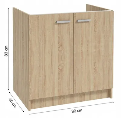 Produktbild von DomoDomo Szafka kuchenna dąb sonoma pod zlewozmywak 80x50 stojąca